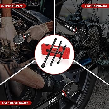 Amazon | トルクレンチ セットプレセット型 3点組 1/2 28-210N.m 1/4 2